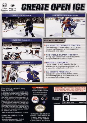 NHL 2005 box cover back